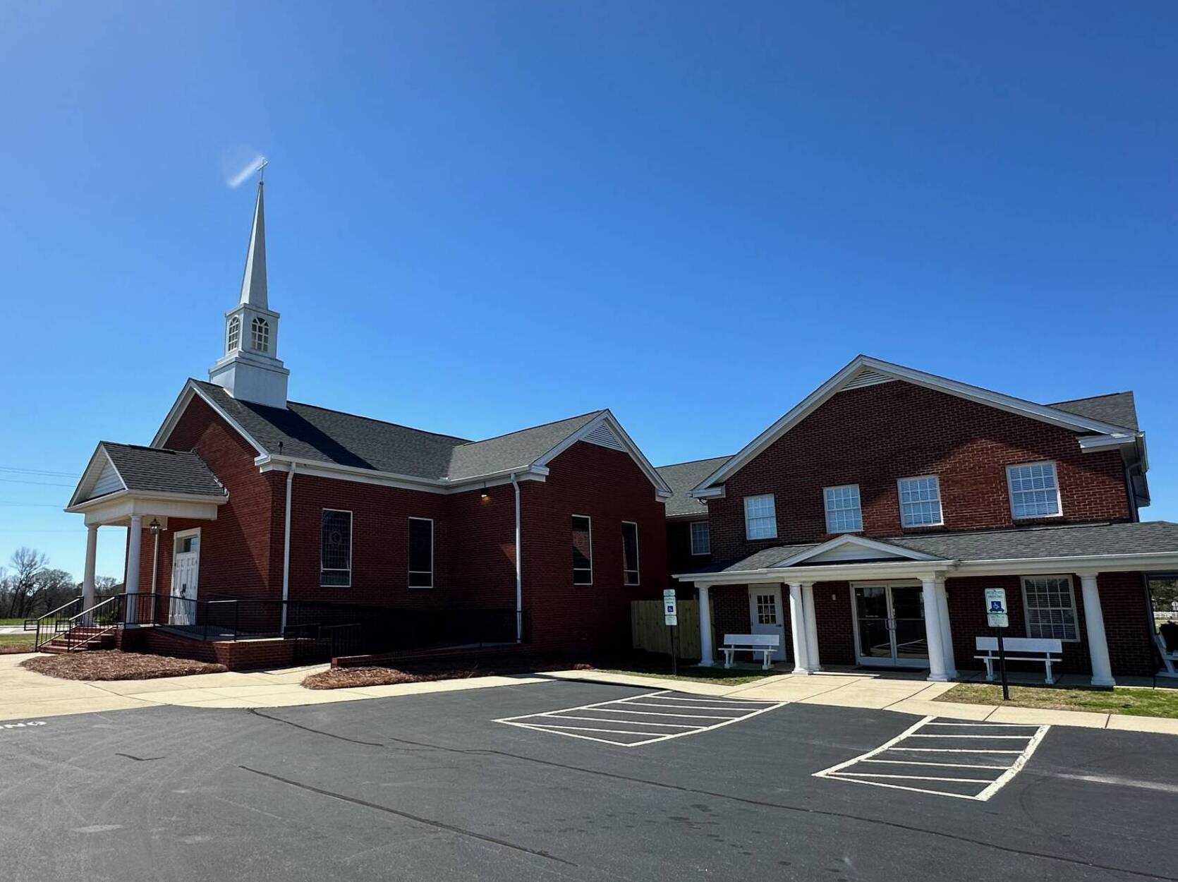 The worship sanctuary at Rawls Baptist Church, a Southern Wake community pillar since 1913