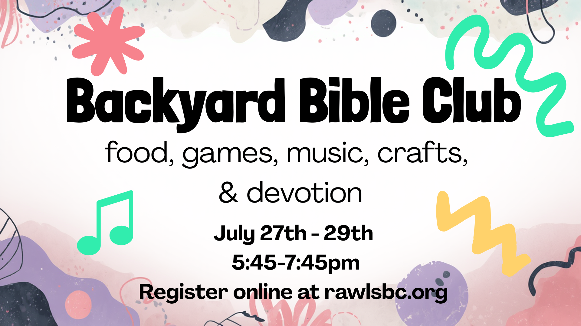 Backyard Bible Club at Rawls Baptist Church