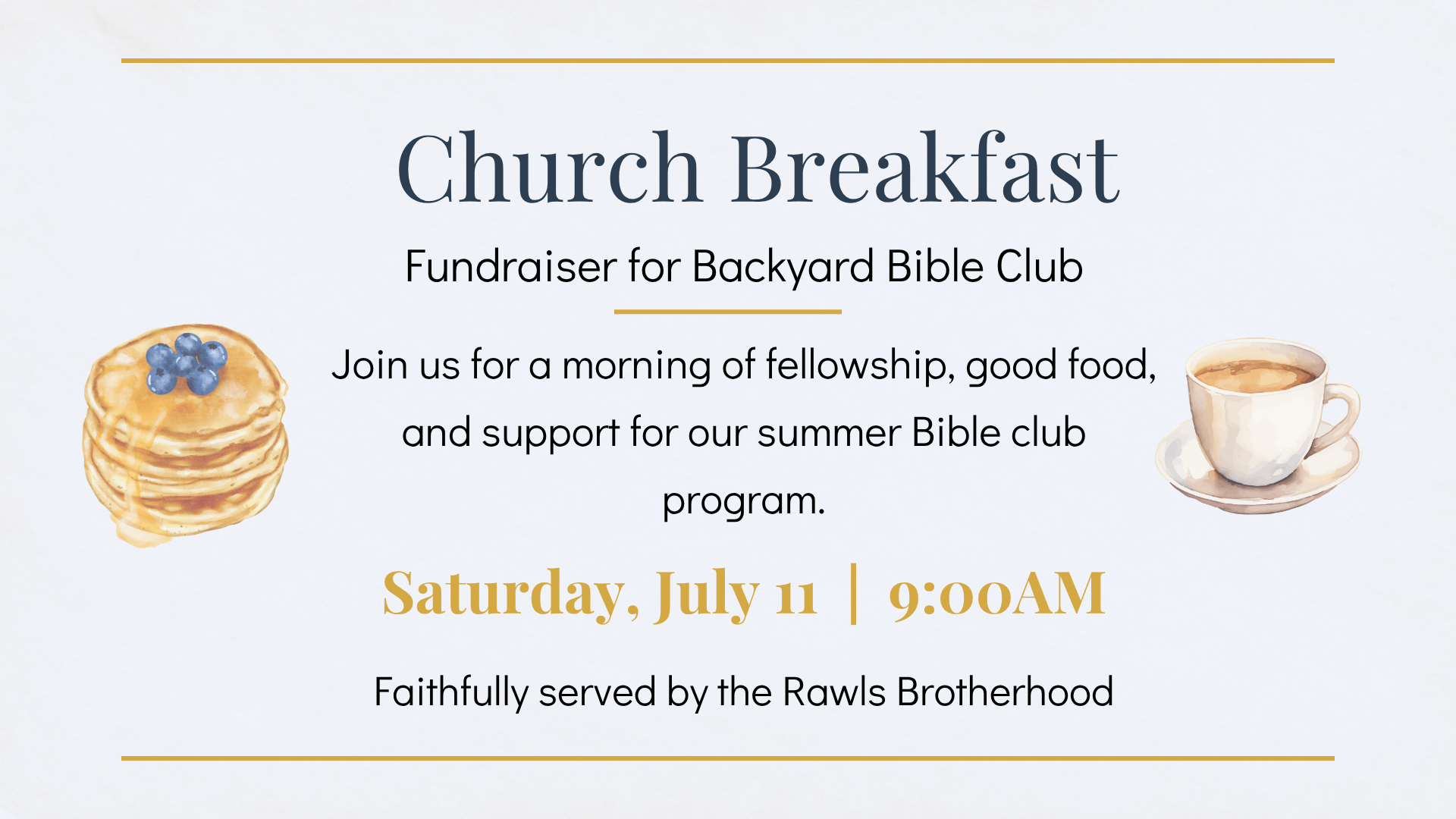 Church breakfast at Rawls Baptist Church