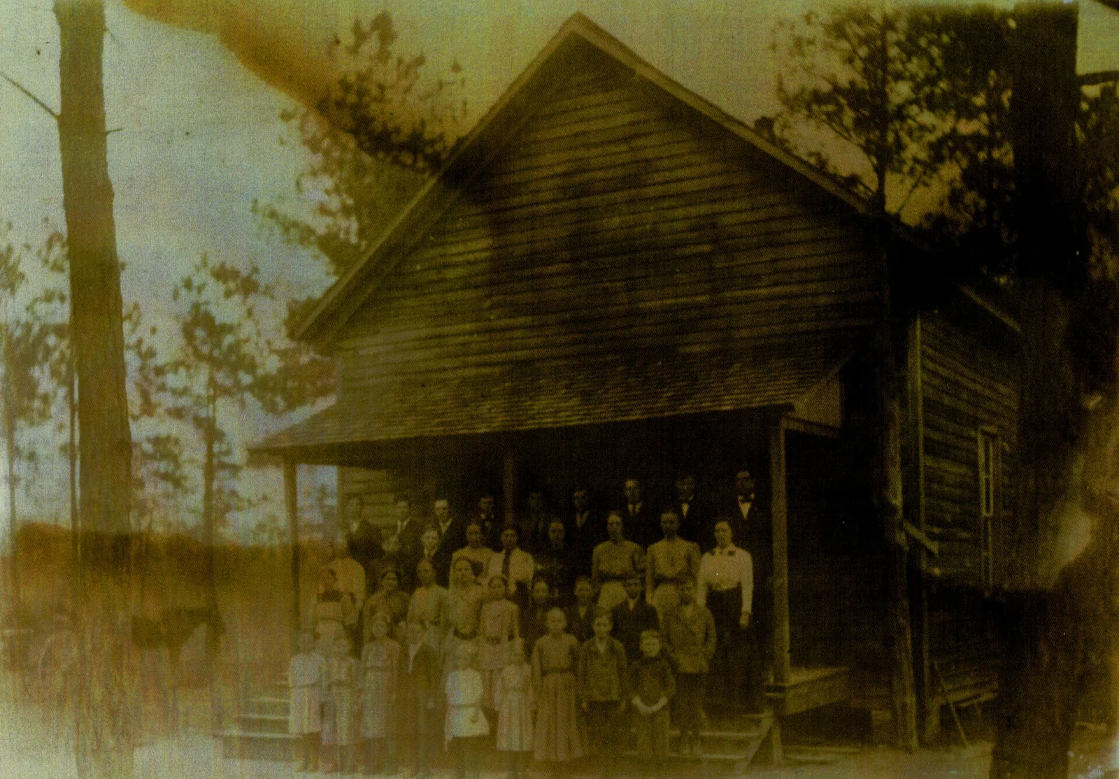 The Rawls School House where the first Sunday School gatherings were held.