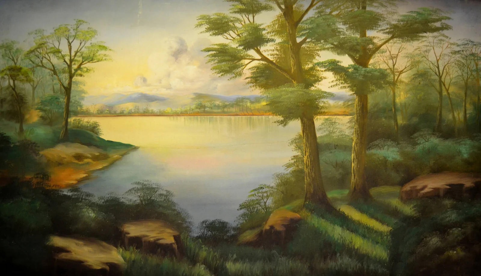 An oil painting given to Rawls Baptist Church by the Cotton family in 1950.