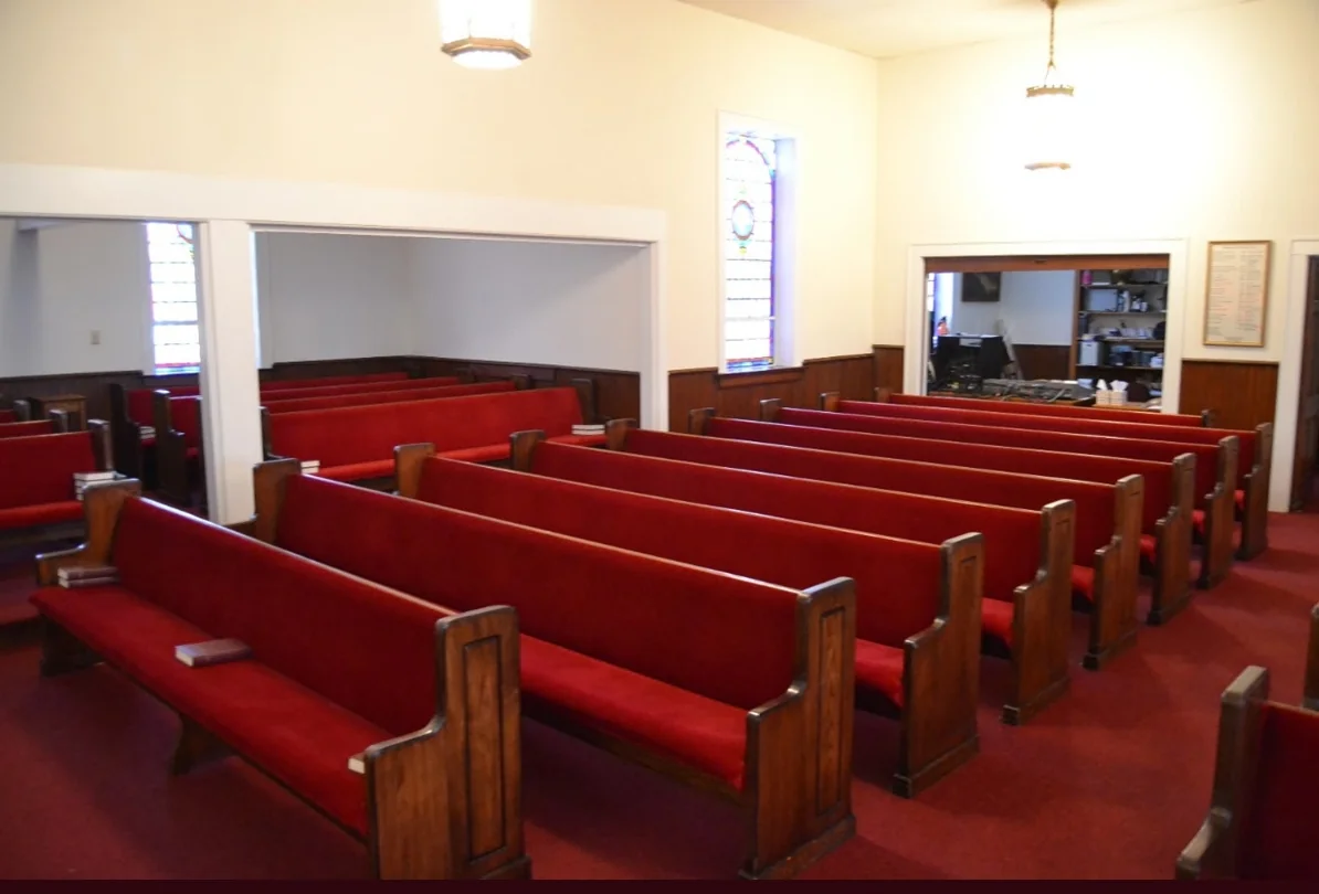 The rear section of the sanctuary before renovation.