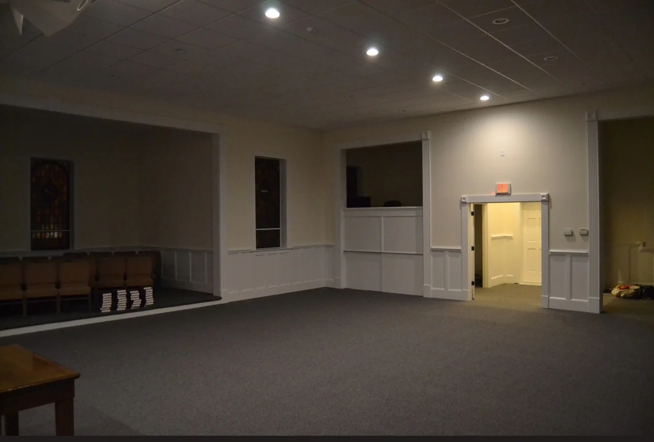 The rear of the sanctuary after renovation.