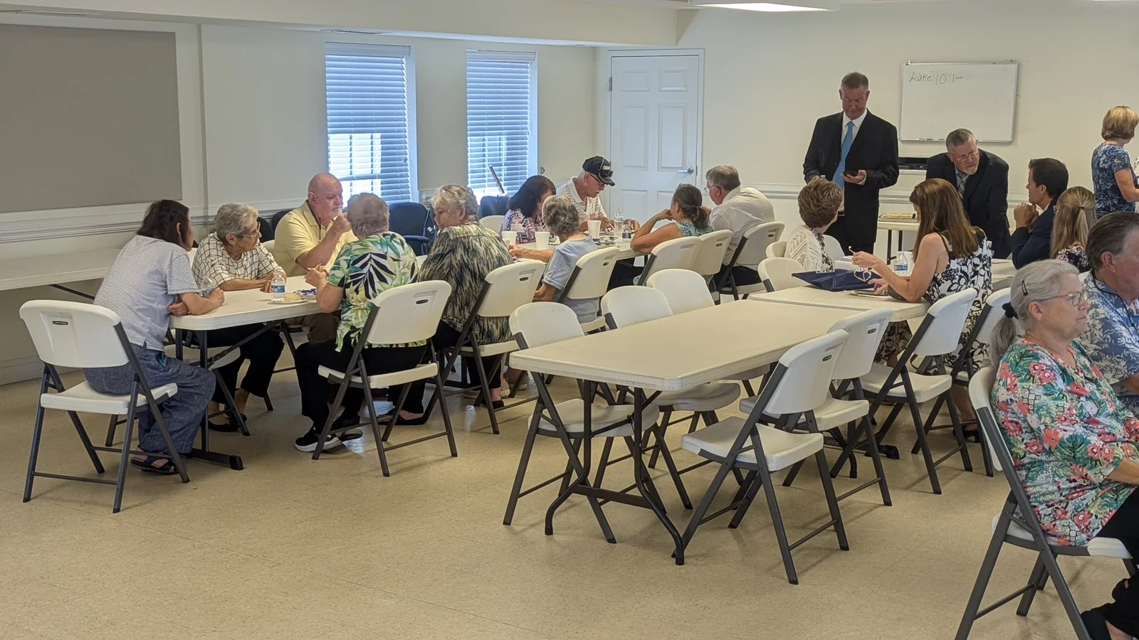 The Rawls Baptist Church congregation gathered for a fellowship meal.
