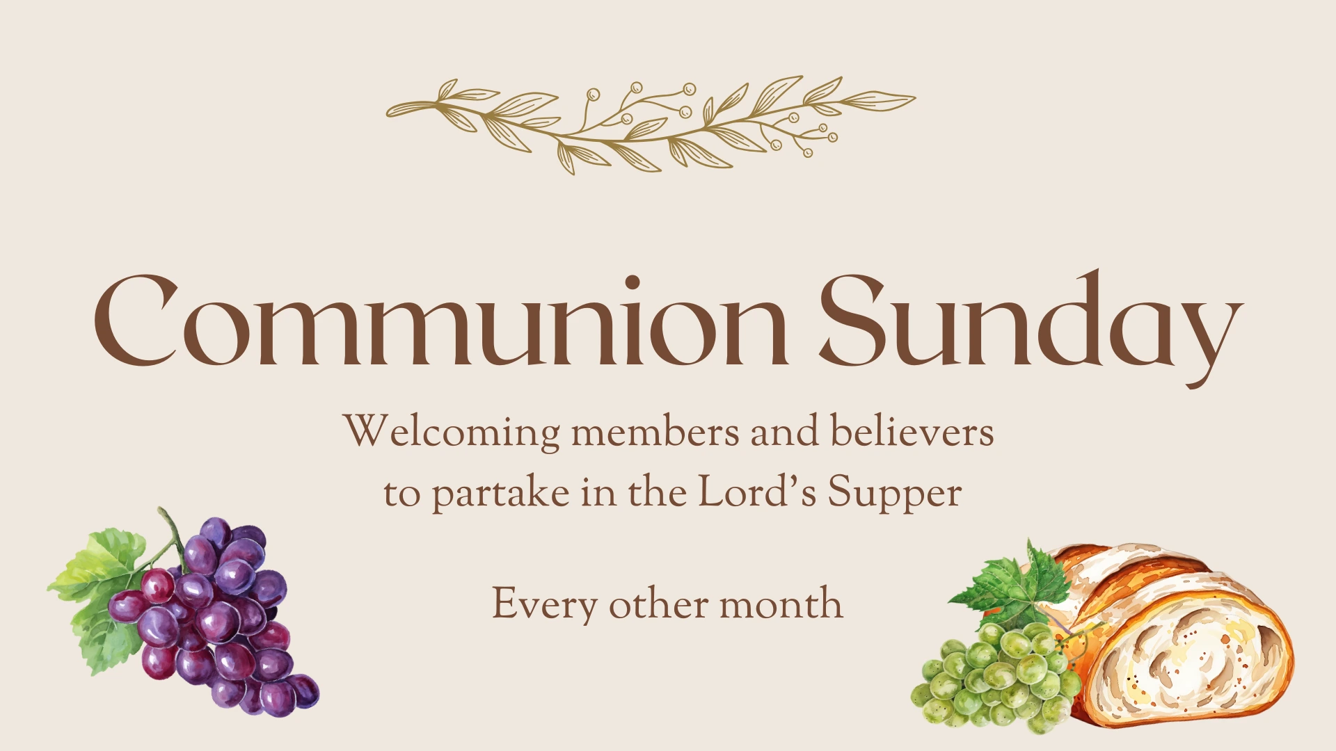 Communion Sunday at Rawls Baptist Church