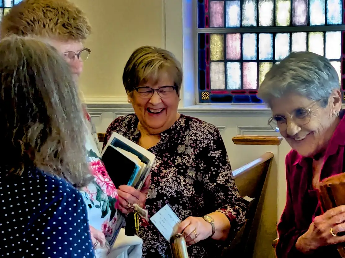 Women gathered together at Rawls Baptist Church.