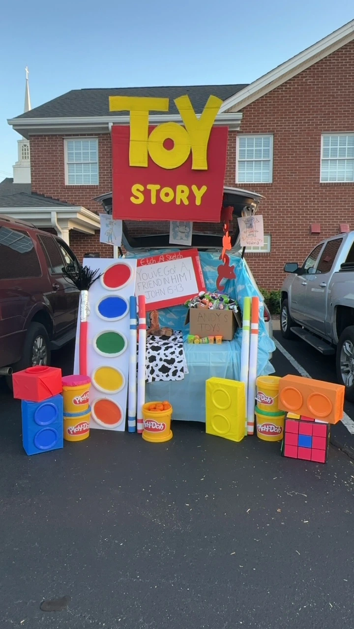 Toy Story themed decorated trunk at Family Fall Fest.