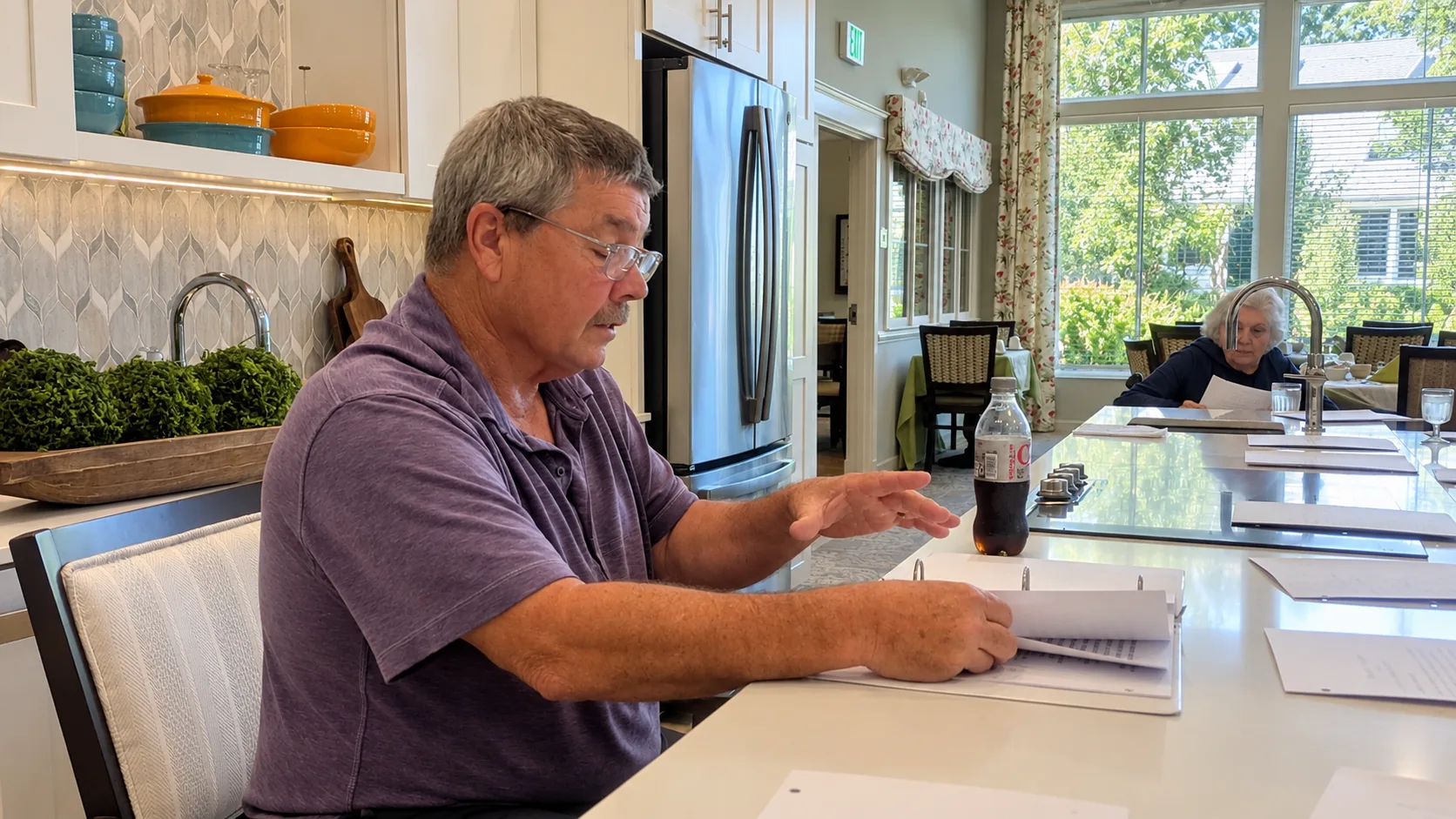 Donnie Simpson teaching during Bible study at Calyx Living in Fuquay-Varina.