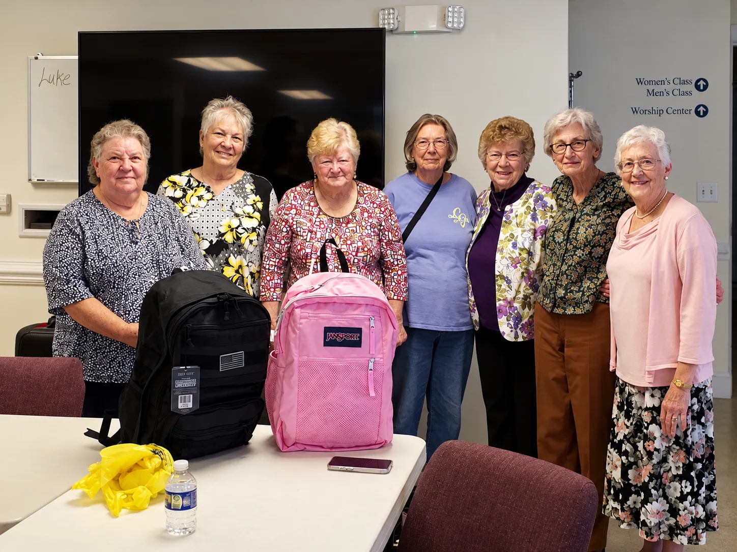 Women gathered together for fellowship at Rawls Baptist Church.